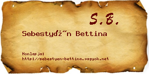 Sebestyén Bettina névjegykártya