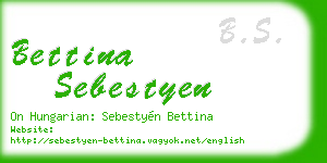 bettina sebestyen business card