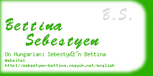 bettina sebestyen business card